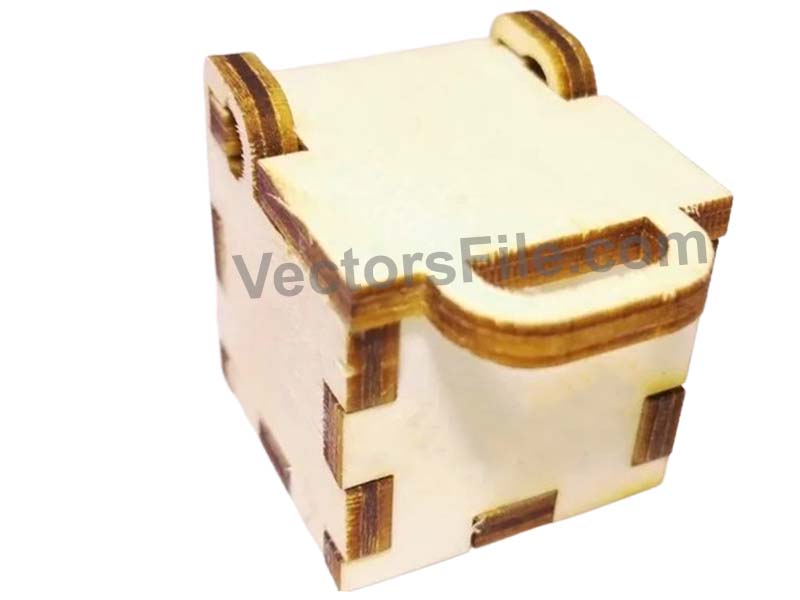 Laser Cut Wooden Small Box With Lid Template