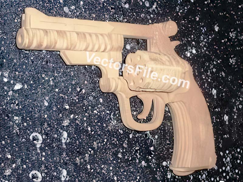 Laser Cut Revolver Toy Gun 3D Puzzle Model Kit