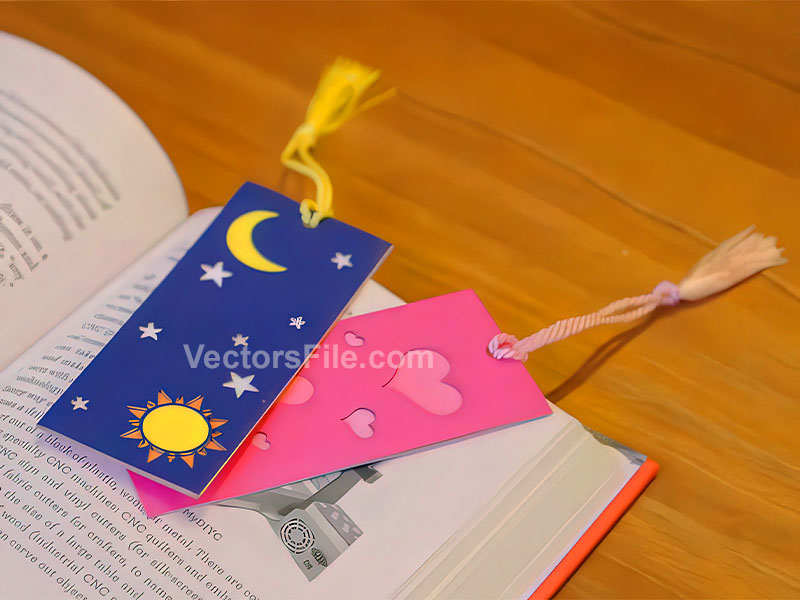 Laser Cut Layered Paper Craft Bookmarks Tag Design