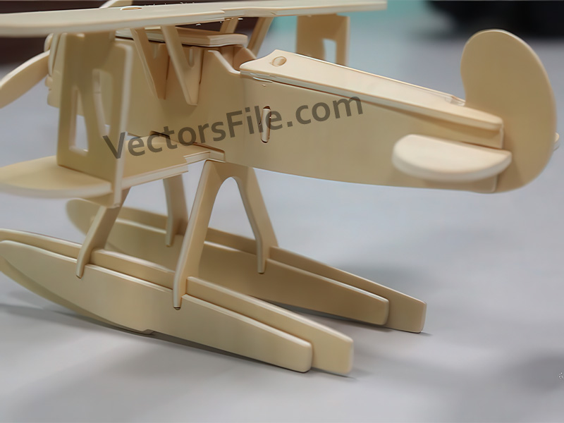 Laser Cut Heinkel He 51 Aircraft 3D Wooden Puzzle Airplane Toy Model Kit