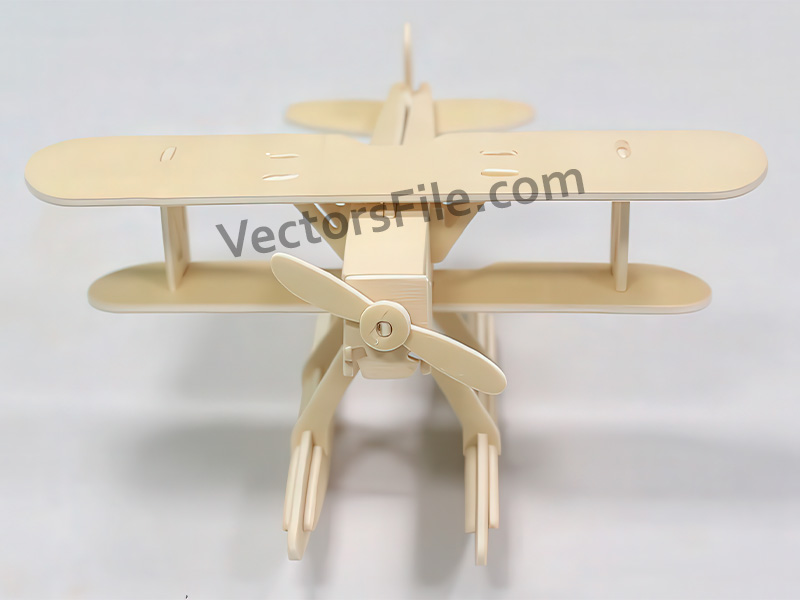 Laser Cut Heinkel He 51 Aircraft 3D Wooden Puzzle Airplane Toy Model Kit