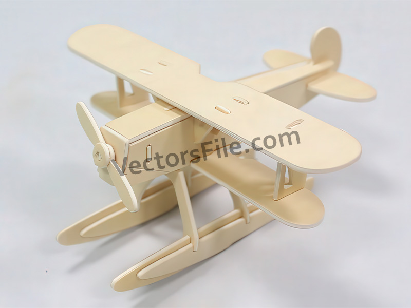 Laser Cut Heinkel He 51 Aircraft 3D Wooden Puzzle Airplane Toy Model Kit