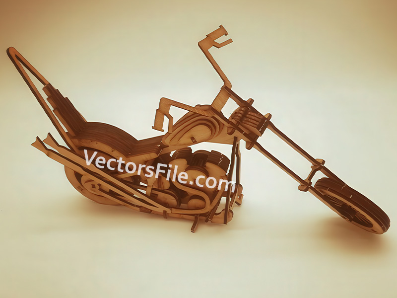 Laser Cut Harley Davidson Easy Rider Captain America Chopper 3D Puzzle Bike Model