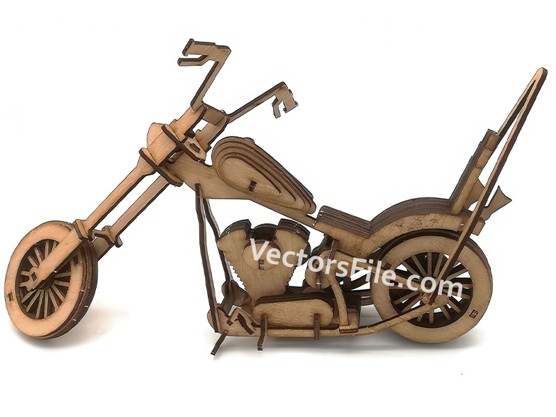 Laser Cut Harley Davidson Easy Rider Captain America Chopper 3D Puzzle Bike Model