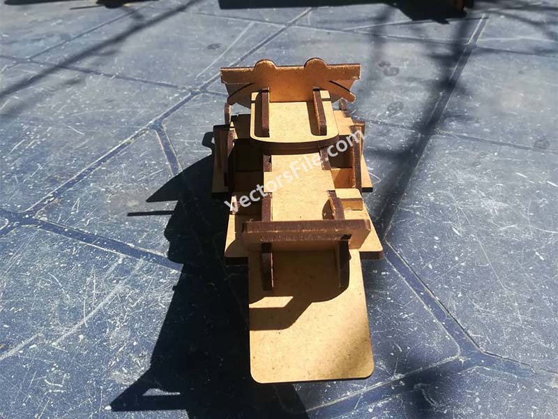 Laser Cut Snowmobile Vehicle 3D Puzzle Toy Model Kit