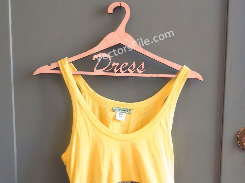 Laser Cut Wooden Cloth Hanger Design Template