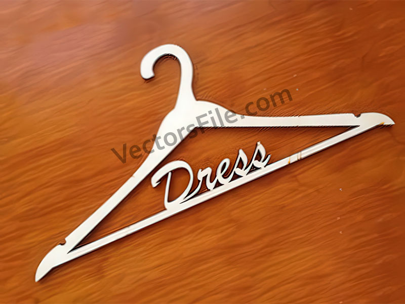 Laser Cut Wooden Cloth Hanger Design Template