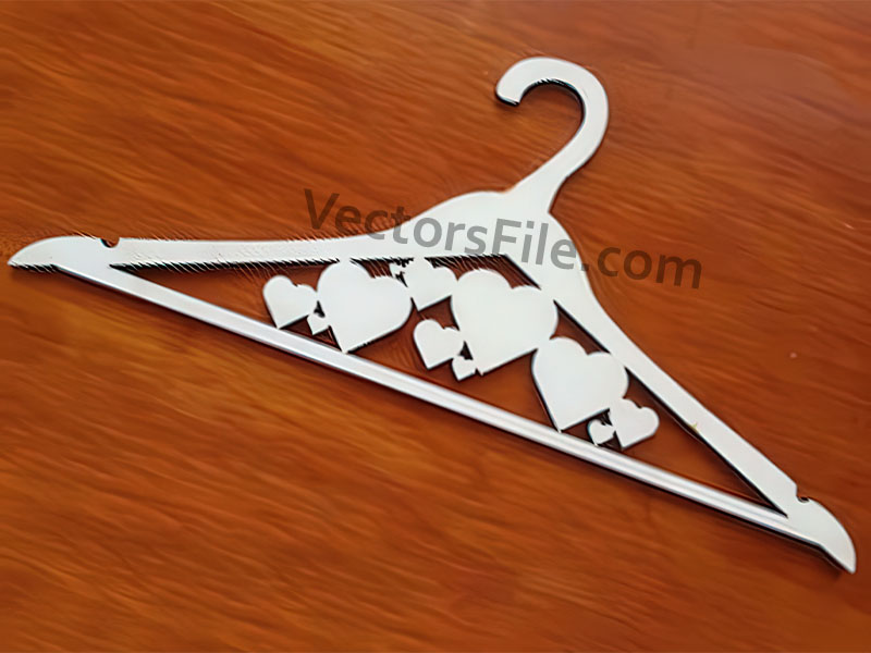 Laser Cut Wooden Cloth Hanger Design Template