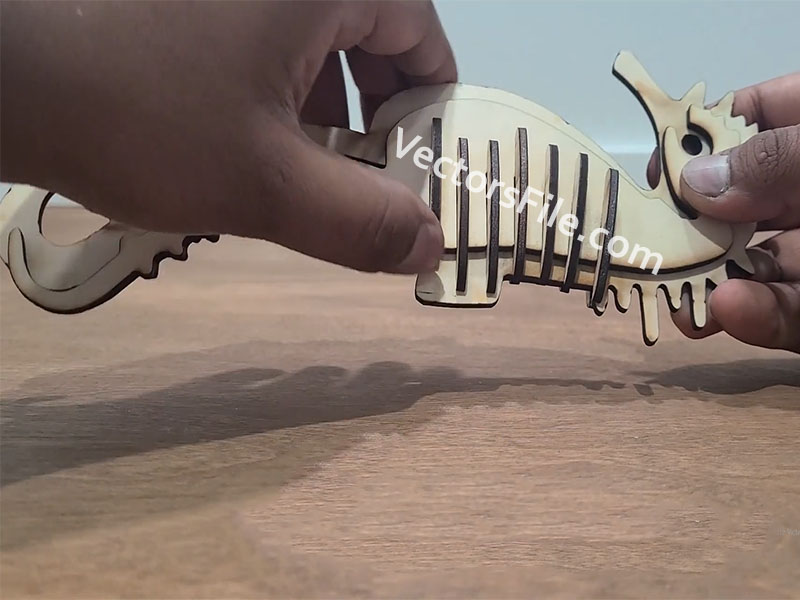 Laser Cut Wooden Craft Seahorse 3D Animal Puzzle Model Kit
