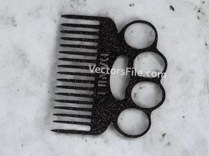 Laser Cut Knuckles Comb Acrylic Beard Comb Template