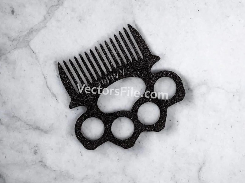 Laser Cut Knuckles Comb Acrylic Beard Comb Template