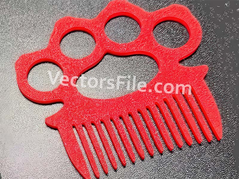 Laser Cut Knuckles Comb Acrylic Beard Comb Template