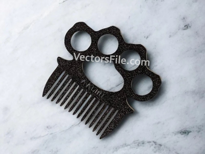Laser Cut Knuckles Comb Acrylic Beard Comb Template