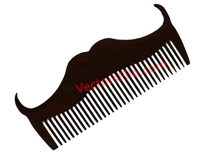 Laser Cut Beard Comb Template For Men Vector File