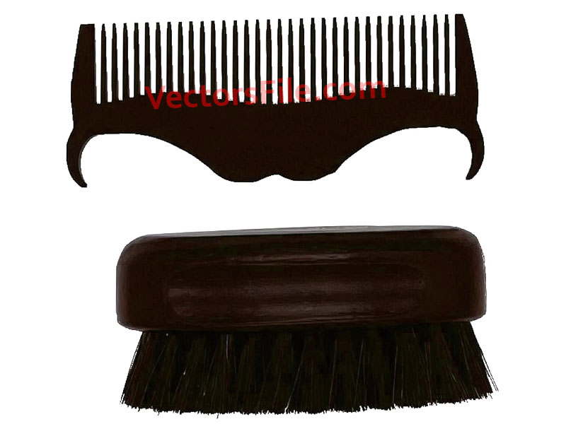 Laser Cut Beard Comb Template For Men Vector File