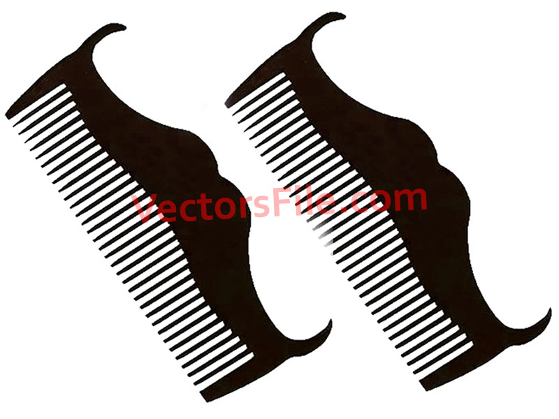 Laser Cut Beard Comb Template For Men Vector File