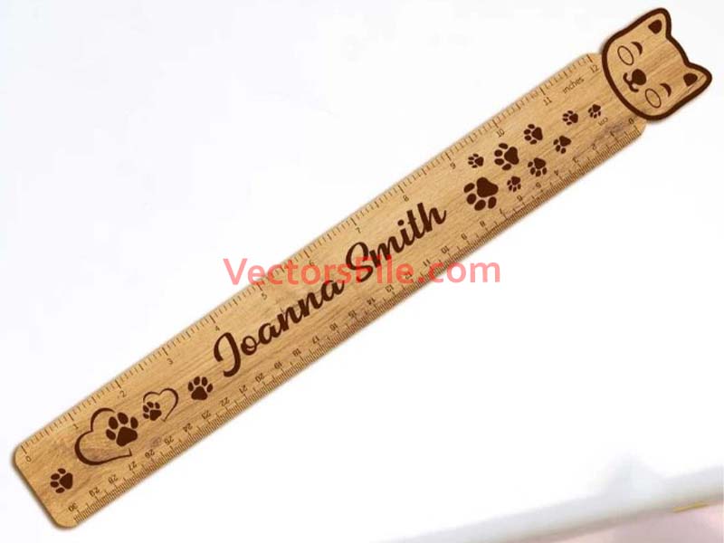 Laser Cut Personalized Ruler 3D Design Templates