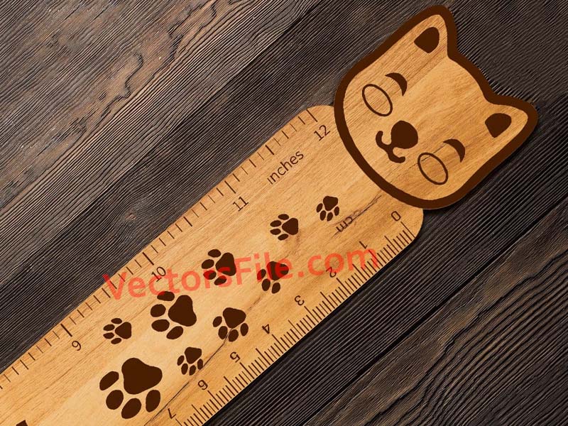 Laser Cut Personalized Ruler 3D Design Templates