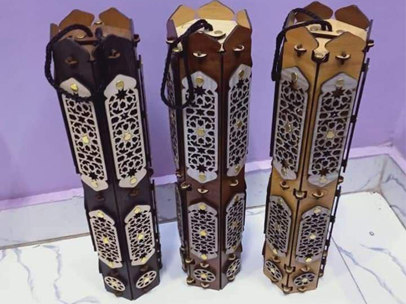 Laser Cut Hanging Wood Incense Holder Burner