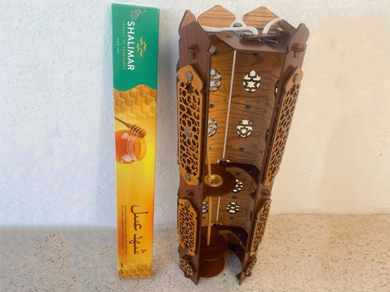 Laser Cut Hanging Wood Incense Holder Burner