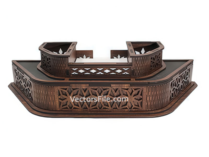 Laser Cut Luxury Decorative Office Desk Accessories Organizer Set