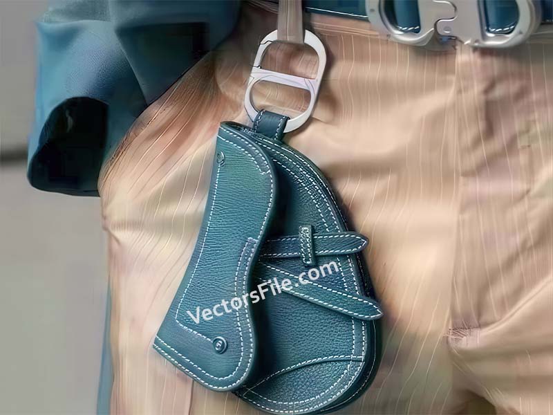 Laser Cut Leather Saddle Waist Bag for Men