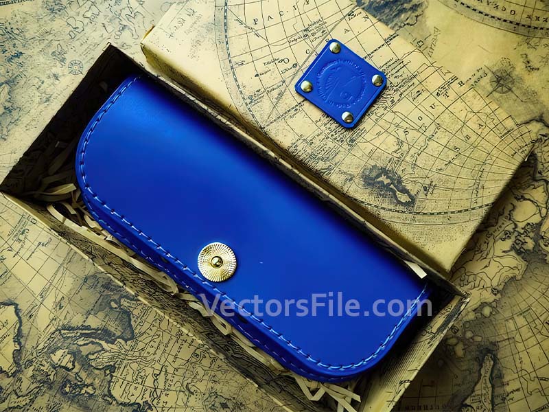 Laser Cut Leather Glasses Case Design Leather Pouch