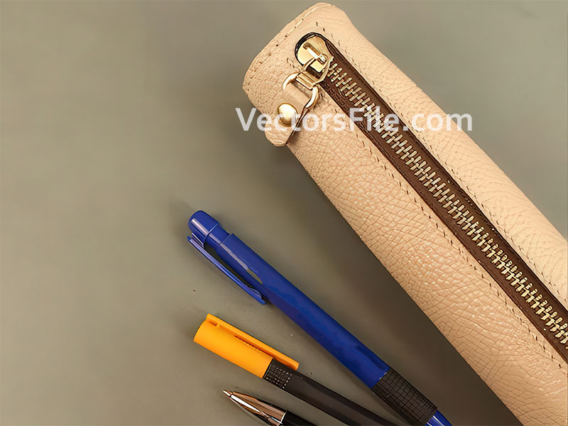 Laser Cut Leather Pen and Pencil Case Leather Pouch Template