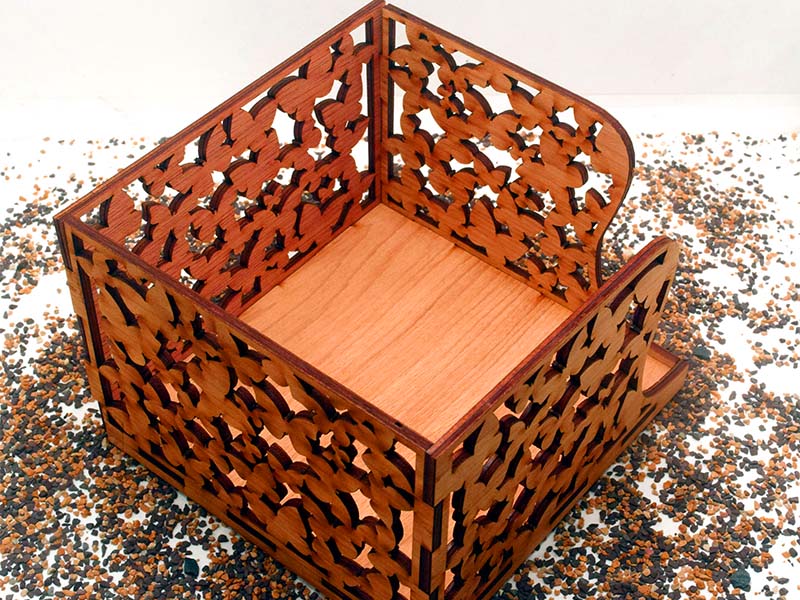 Laser Cut Napkin Holder Box Tissue Paper Organizer
