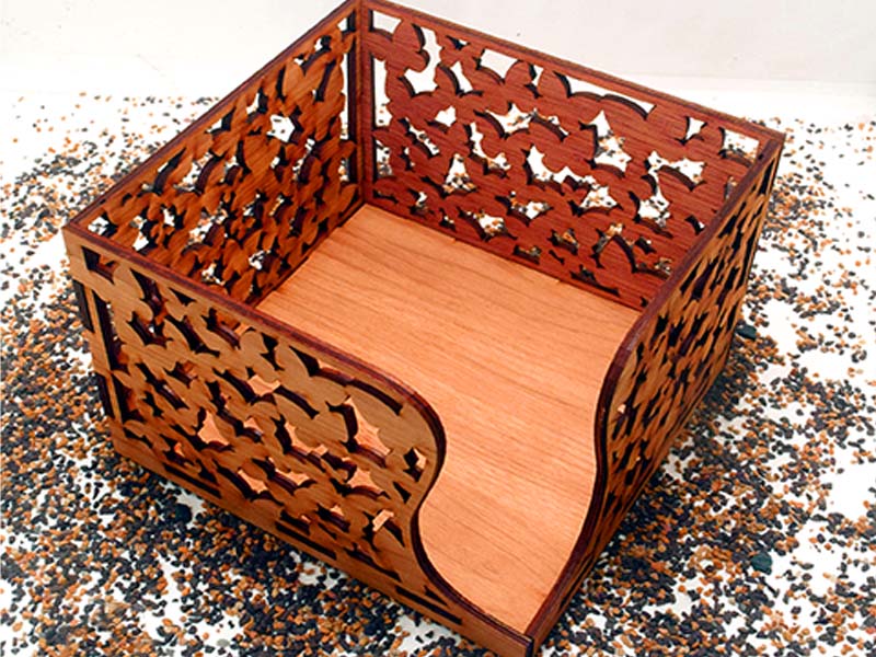 Laser Cut Napkin Holder Box Tissue Paper Organizer