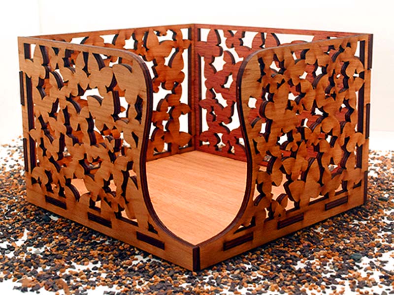 Laser Cut Napkin Holder Box Tissue Paper Organizer