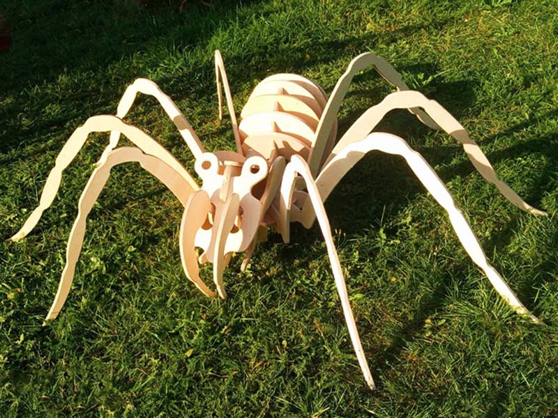 Laser Cut 3D Puzzle Spider Model Kit Wooden Insect Puzzle