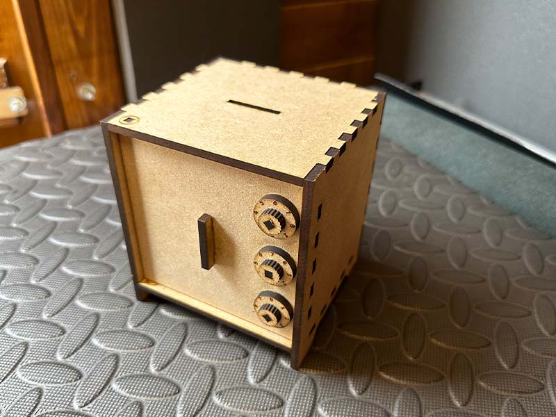 Laser Cut Money Saving Box Design Wooden Piggy Bank Template