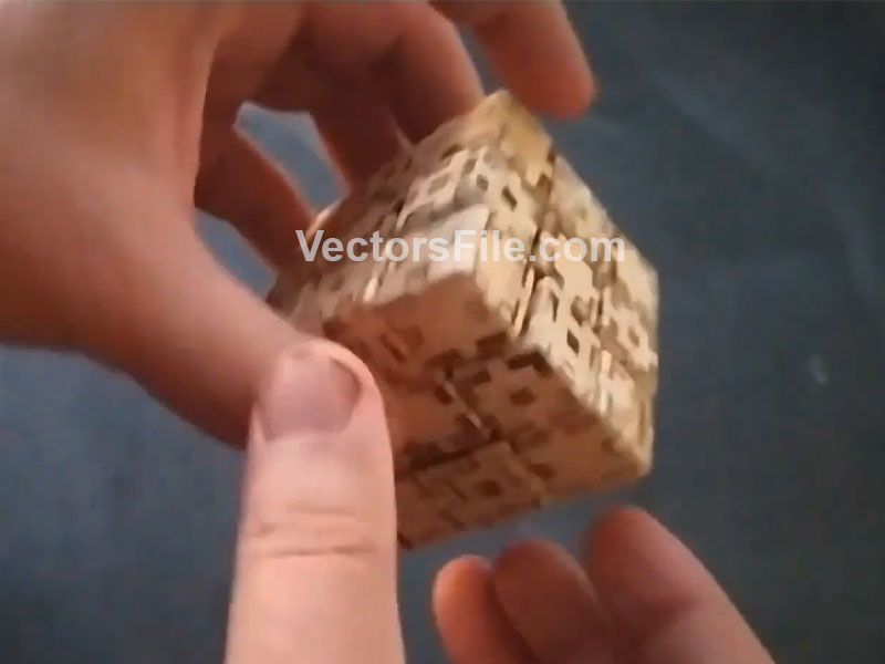 Laser Cut Rubik Cube Game 3×3 Wooden 3D Puzzle Model Kit