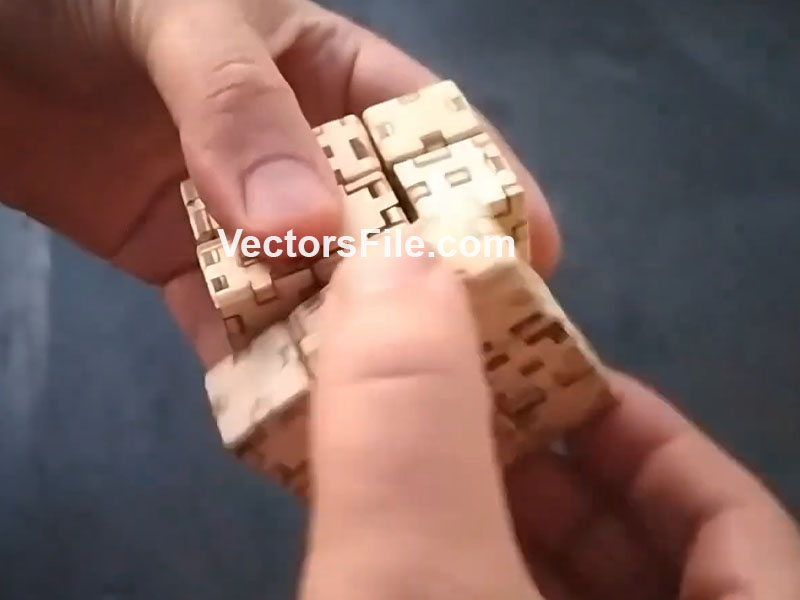Laser Cut Rubik Cube Game 3×3 Wooden 3D Puzzle Model Kit