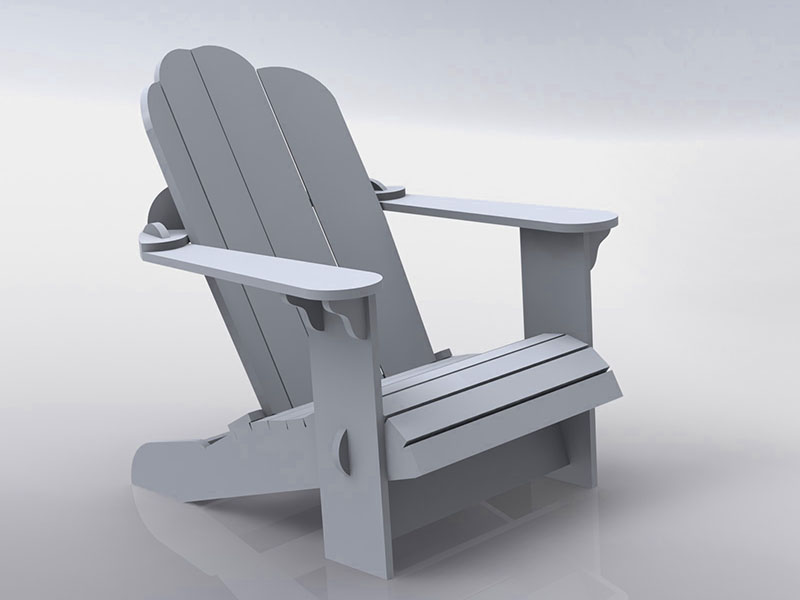 Laser Cut Wooden Folding Adirondack Chair Plans