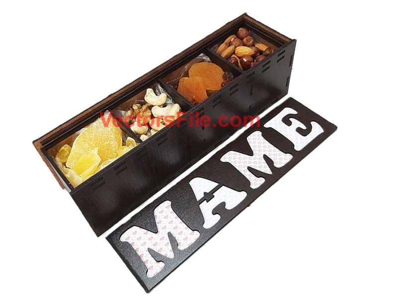 Laser Cut Mother’s Day Gift Box Idea Wooden Box Template