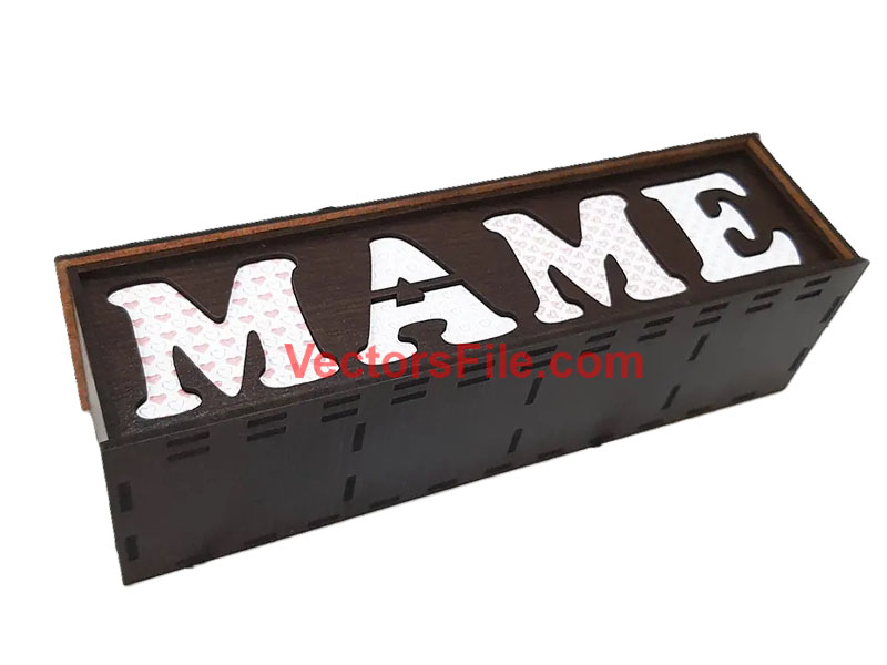 Laser Cut Mother’s Day Gift Box Idea Wooden Box Template
