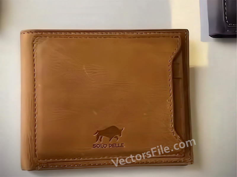 Laser Cut Folding Leather Wallet Template for Men