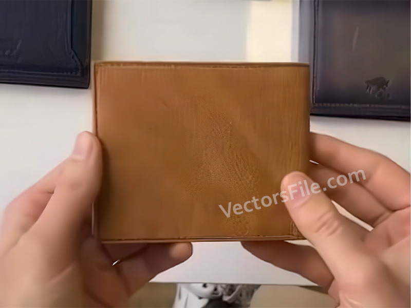 Laser Cut Folding Leather Wallet Template for Men