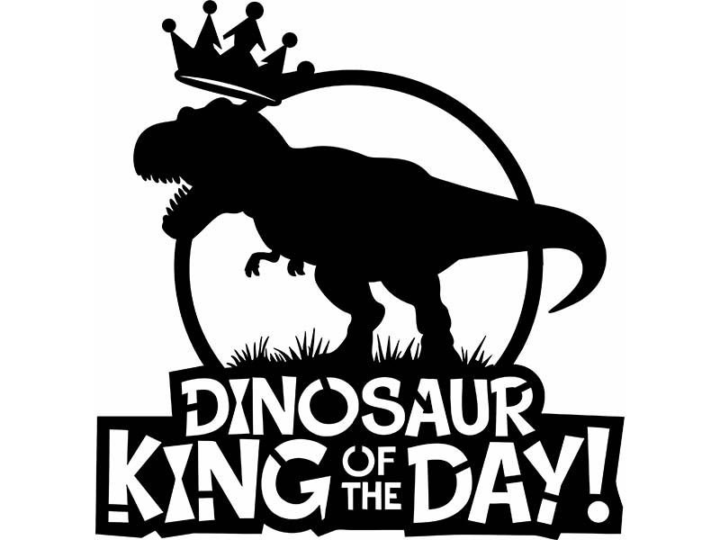 Laser Cut Dinosaur King of the Day Room Wall Art Decor Idea