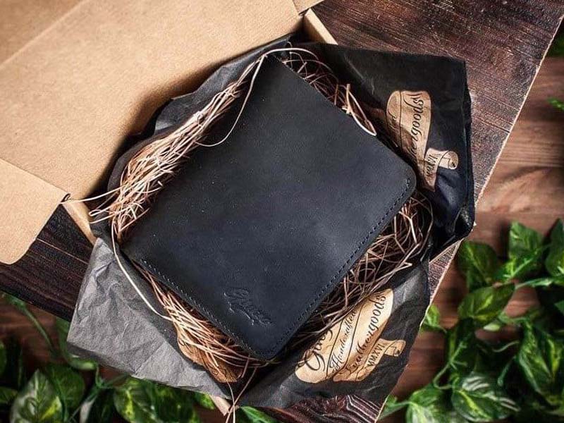 Laser Cut Universal Leather Wallet with Card Holder Pockets for Men Gift