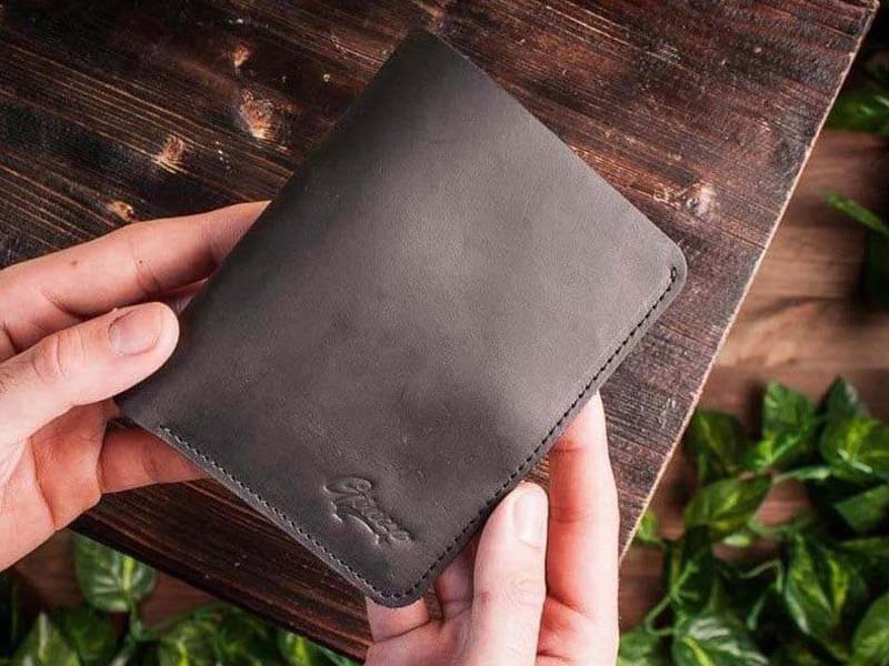 Laser Cut Universal Leather Wallet with Card Holder Pockets for Men Gift