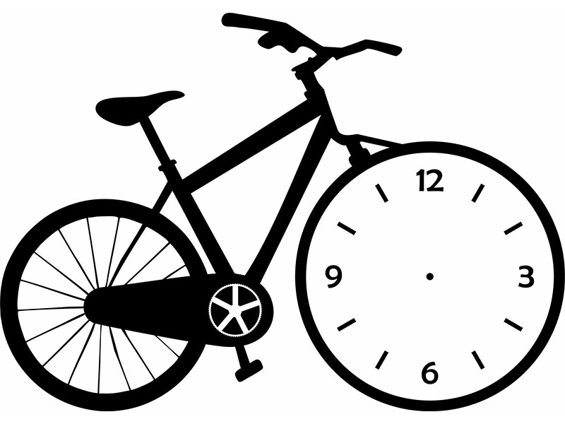 Laser Cut Wooden Bicycle Wall Clock Design
