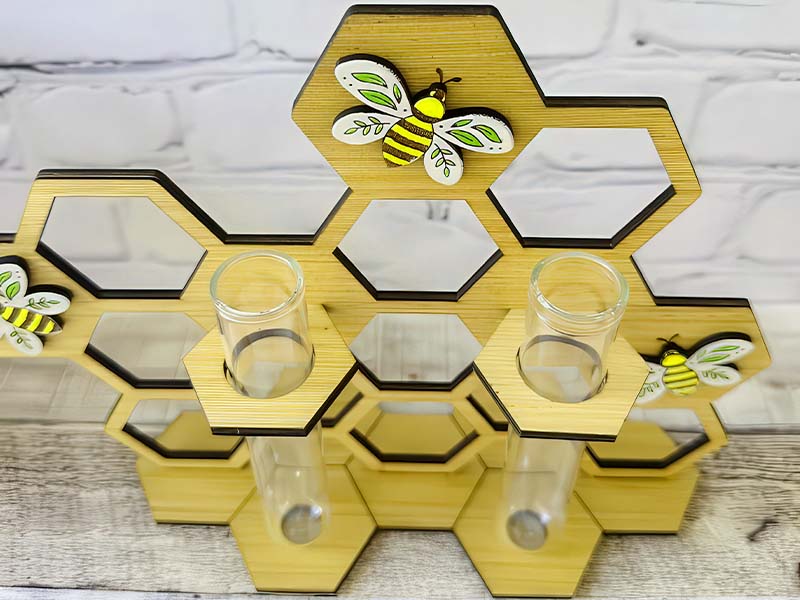Laser Cut Honeycomb Shaped Plant Propagation Stand