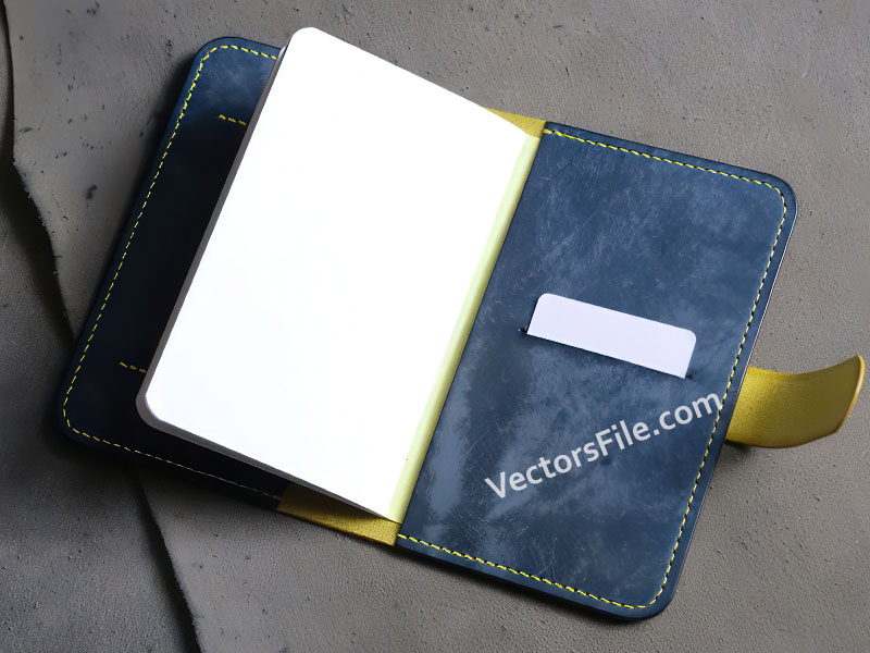 Laser Cut Leather Wallet with Notebook and Passport Pocket Template
