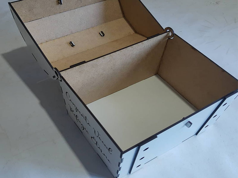 Laser Cut Wooden Treasure Chest Storage Box Jewelry Box Template