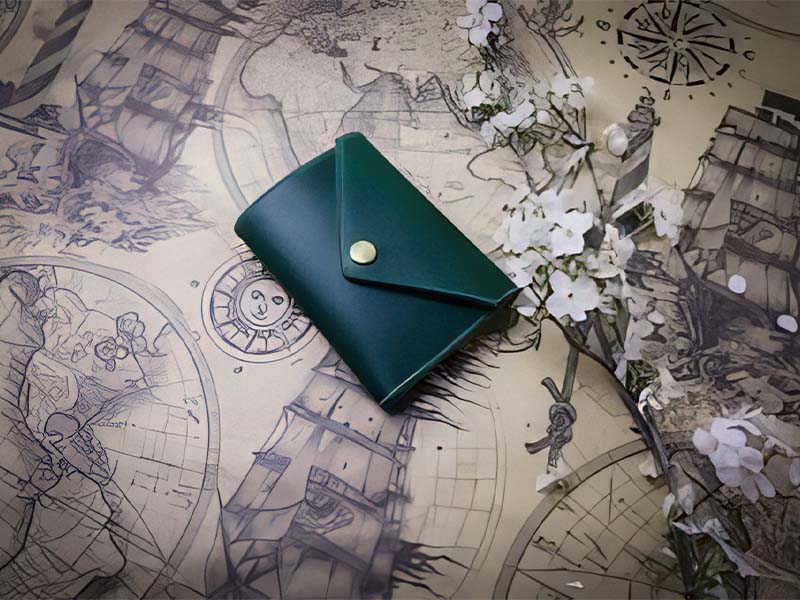 Laser Cut Leather Trifold Wallet Pattern Template