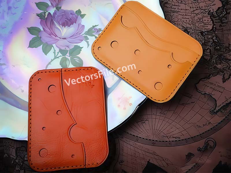 Credit Card Laser Cut Leather Pouch Wallet Template