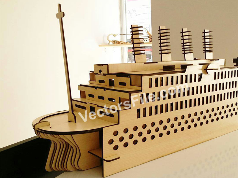 Laser Cut Titanik Ship 3D Puzzel Model Kit Desing